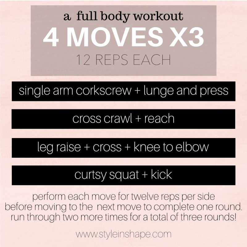 4 moves to work you head to toe
